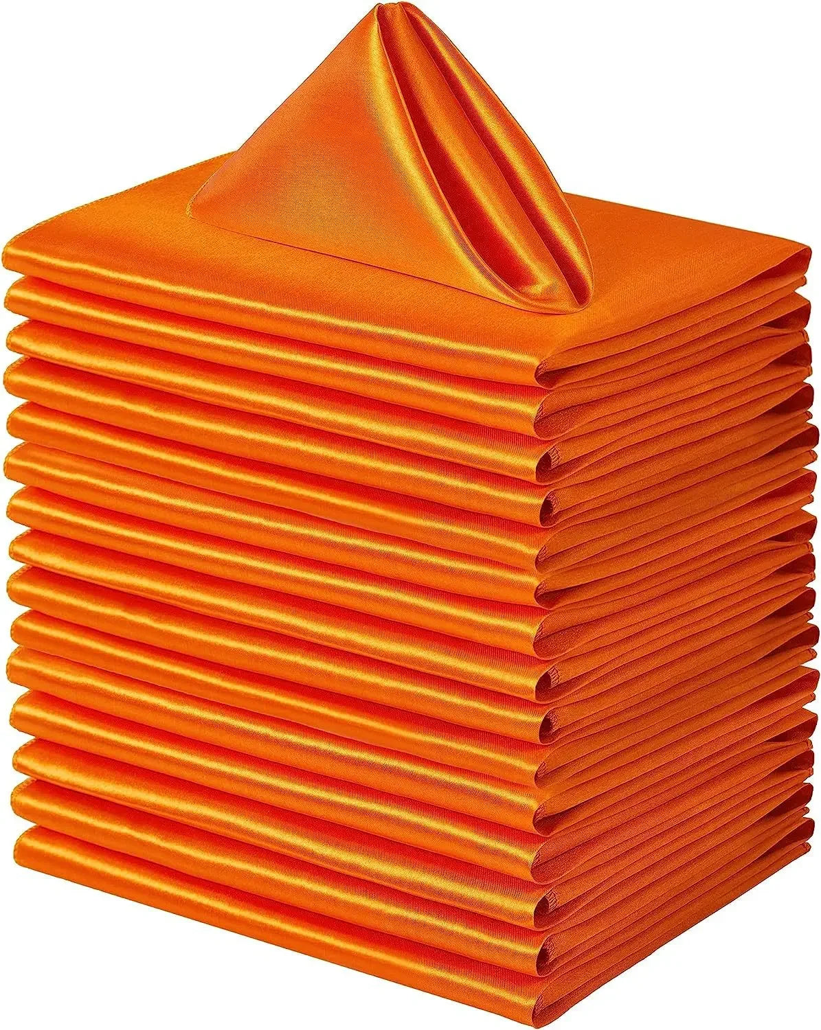 serviettes table satin vert classique réutilisables mariage fêtes maison restaurant uni opaques