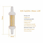 Ampoule LED R7S 220V 10W 15W 20W blanc moderne sans scintillement 80000h