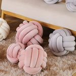 coussin décoratif rond peluche doux nœud décoration lit chambre enfant