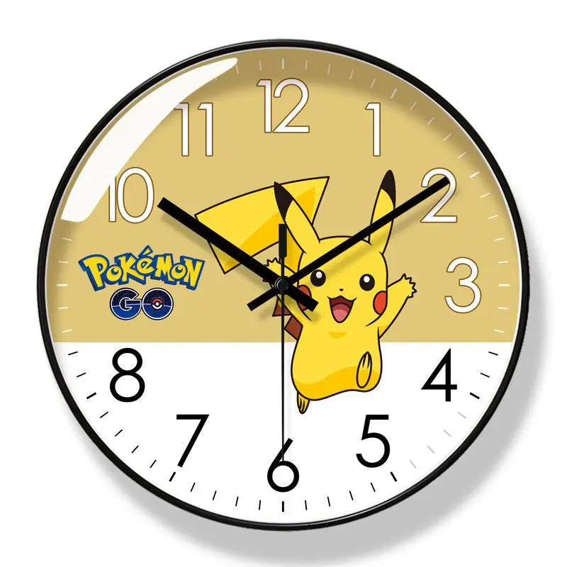 horloge murale pikachu moderne quartz sans pile décoration maison dessin animé pokémon go monster
