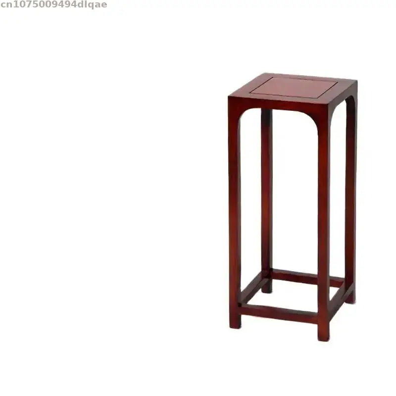 piédestal bois massif finition brillante classique moderne support sculptures vases bonsaïs statuettes brûleur encensOpaque
