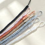 corde torsadée blanc anneaux rideaux ajustables tissés main classique minimaliste wabi sabi