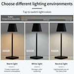 veilleuse sans fil lampe table rechargeable tactile blanc doré moderne