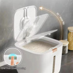 boîte conservation alimentaire blanche anti insectes hermétique 5kg 10kg moderne