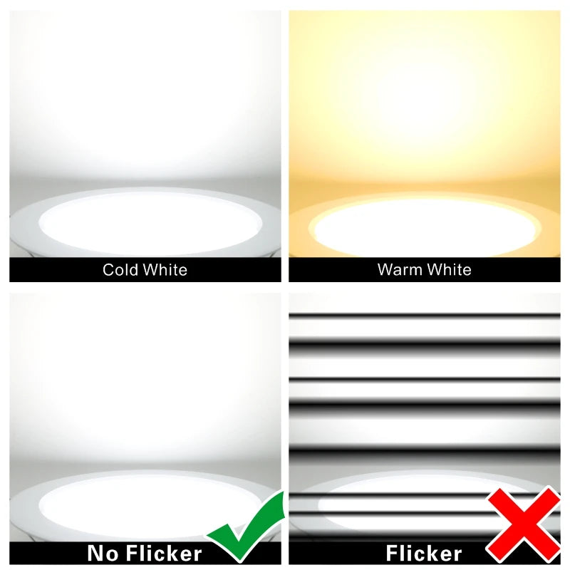 plafonnier led blanc moderne 6w 9w 12w 18w 24w 220v clips instructions