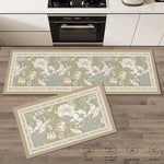 tapis cuisine antidérapant épais motif fleurs velours crystal sol salle bain intérieur