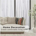 film décoratif fenêtre rayures noires adhésif protection uv isolation thermique moderne blanc gris clair