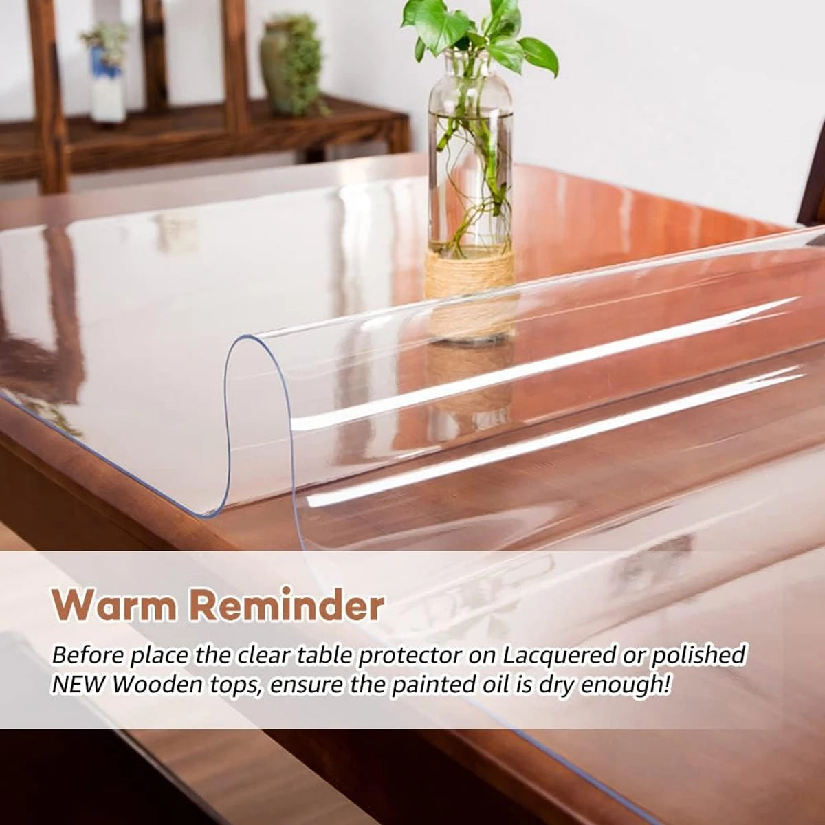protège table transparent pvc imperméable nappe plastique solide lavable maison mariage extérieur