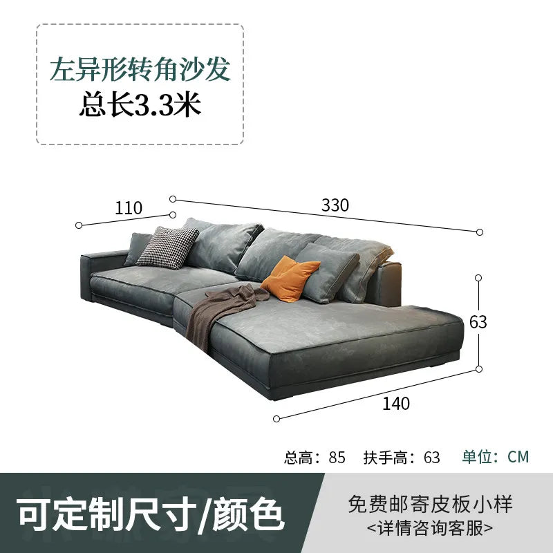 canapé d'angle moderne gris velours coussins 300 400 cm