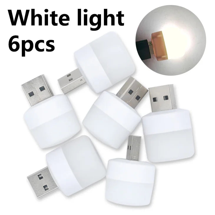 lampe nuit usb led blanc moderne compact 5v 1w veilleuse rond lisse toujours allumée