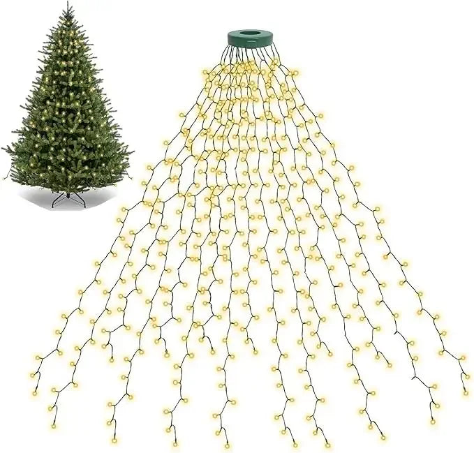 guirlande lumineuse led blanc vert moderne noel 1m5 2m 3m anneau suspendre chaines led