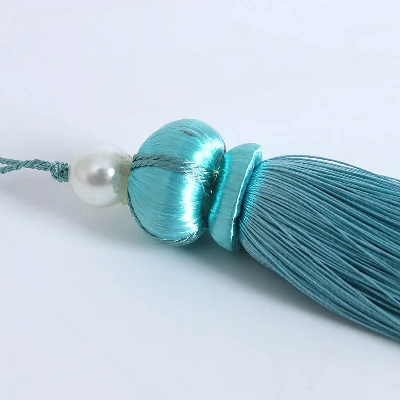 pompon élégant polyester couleur gris doré bleu rose vert marron uni opaque 30cm 10