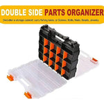 boîte rangement outils 34 compartiments amovibles transparente industrielle utilitaire plastique pvc