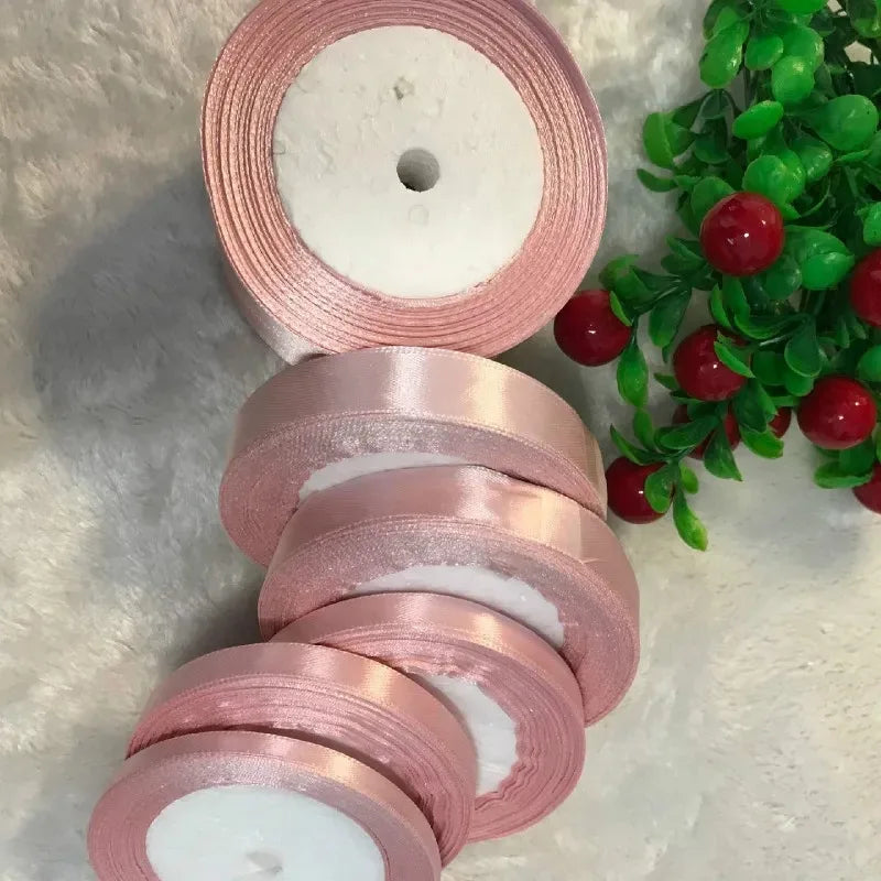 ruban satin rose pâle 6mm 10mm 15mm 20mm 25mm 40mm 50mm gros grain polyester