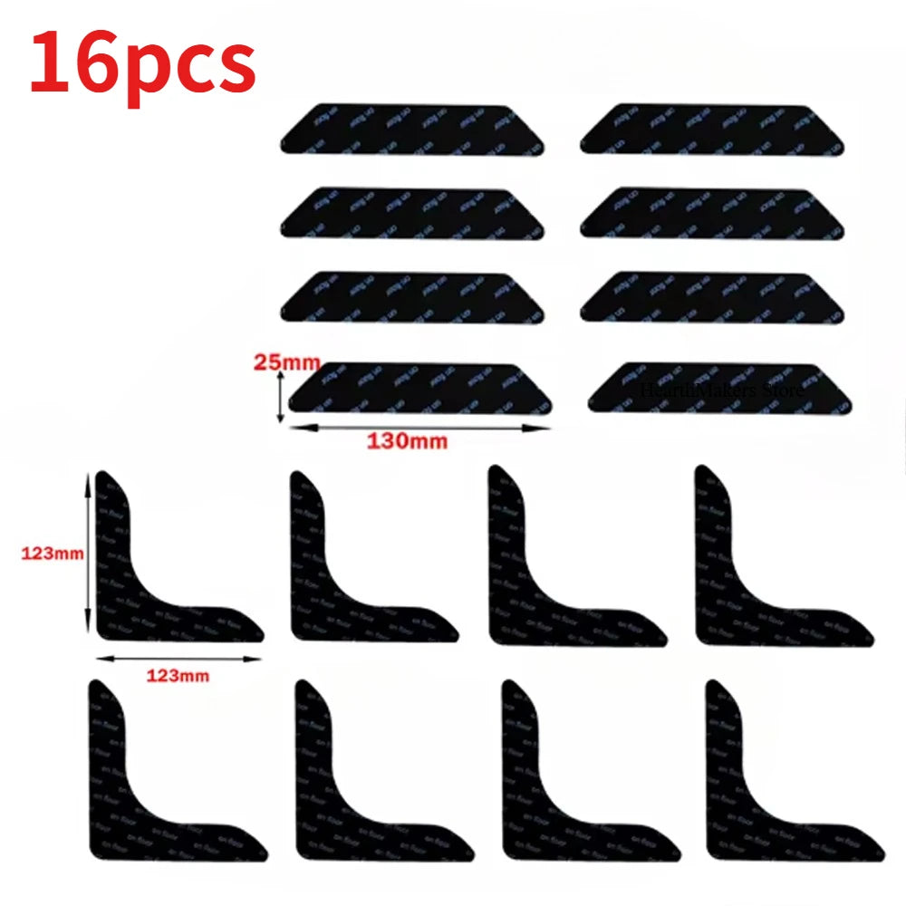 tapis sol moderne adhésifs antidérapants réutilisables 123x123mm 16pcs 25x130mm 32pcs