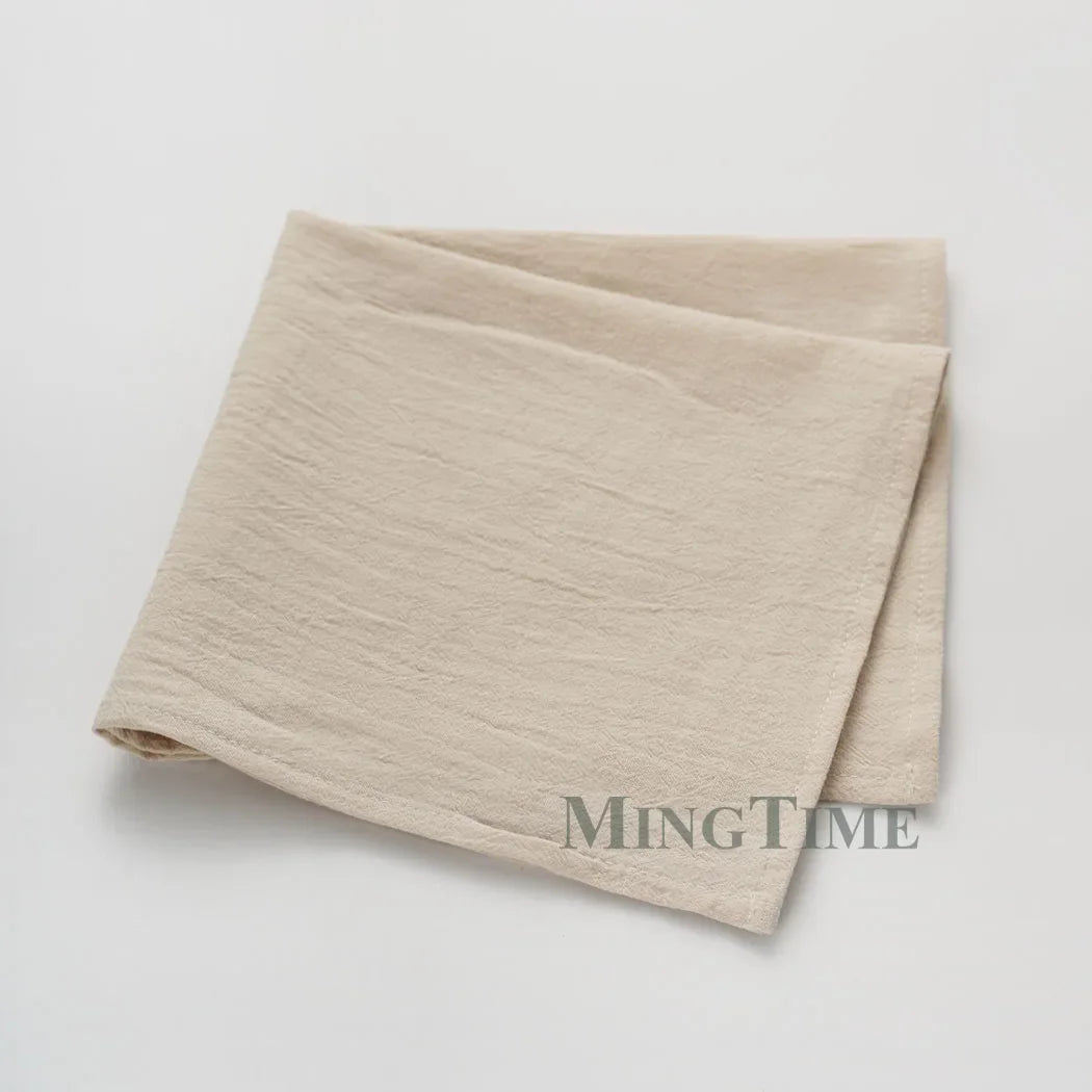 serviettes coton rose pâle texture lin classique réutilisables table manger party banquet