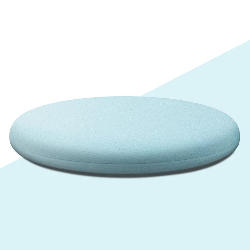 coussin rond mousse mémoire forme antidérapant coton lavable bleu gris marron vert moderne