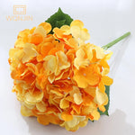 bouquet artificiel hortensia bleu rose blanc moderne vase