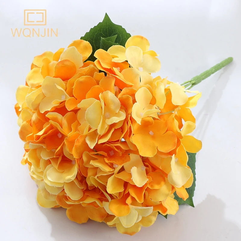 bouquet artificiel hortensia bleu rose blanc moderne vase