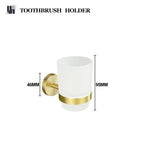 accessoires salle bain porte serviettes barres crochets dorés modernes métal brossé fixations vis incluses