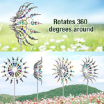 vent spinner moderne multicolore translucides tringle métal extérieur décoration jardin
