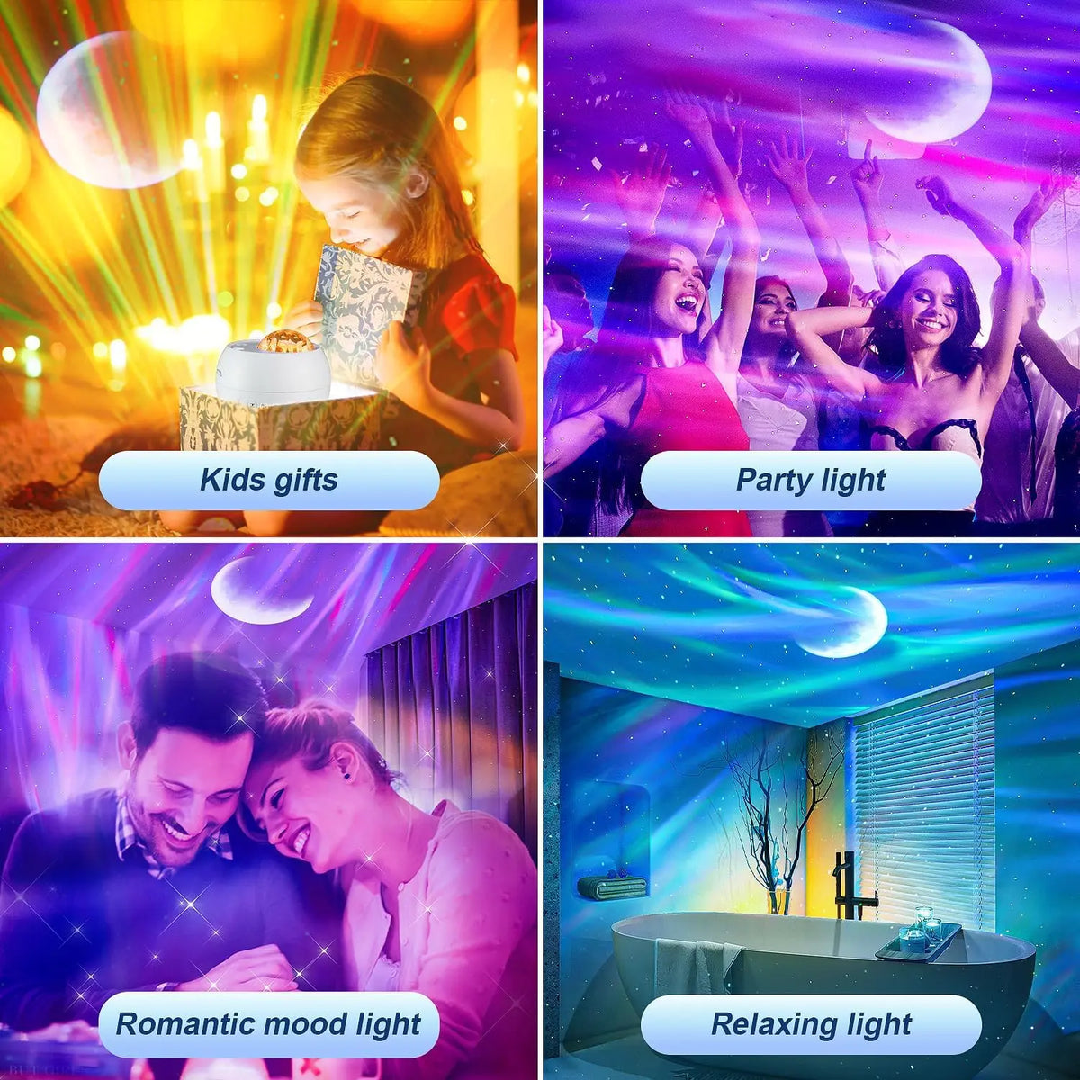 Projecteur d'ambiance pour adulte avec musique apaisante intégrée