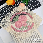 serviettes table vintage broderie florale dentelle rose blanc vert