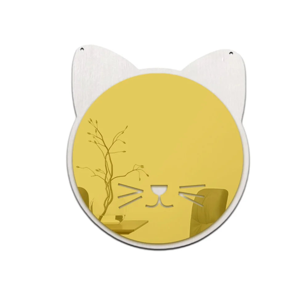 miroirs adhésifs modernes animal chambre enfant blanc doré vert noir minimaliste