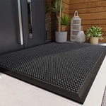 tapis porte antidérapant imperméable résistant noir rouge gris moderne 45x75cm 60x90cm