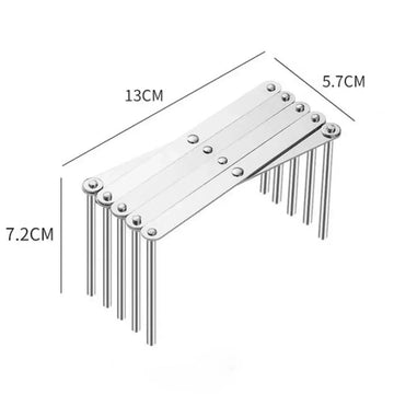support vaisselle argenté pliable acier inoxydable moderne respectueux environnement utilisation multiple salon tringles