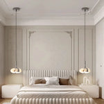 suspension lumineuse marbre moderne blanc noir gris éclairage salon chambre
