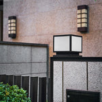 lampe solaire moderne noire led industrielle ip65 étanche décoration extérieure