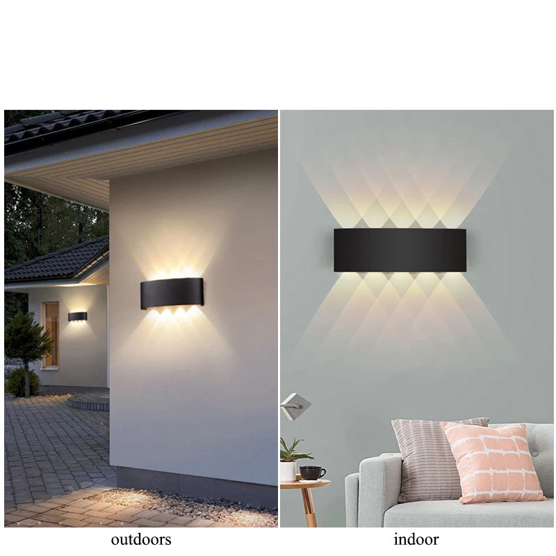 éclairage led moderne applique murale ip65 résistante eau 10w 3000k 6500k minimaliste