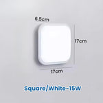 lampe murale moderne surface mounted extérieure led 15w 20w blanc ronde ovale étanche