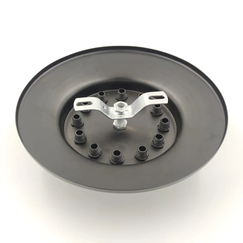 disque fixation noir 12 14 trous moderne bricolage éclairage vintage rond lisse