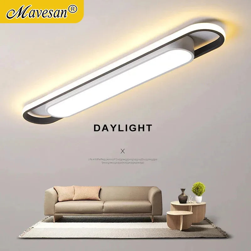 Lampe LED moderne aluminium blanc noir éclairage intérieur chambre salon minimaliste flux lumineux 249