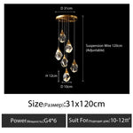 suspension lumineuse moderne transparente dorée facettes géométriques élégante leds