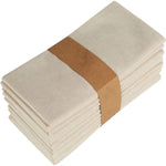 serviettes tissu beige rustiques pack 10pcs 45x45cm tissage artisanal maison restaurant