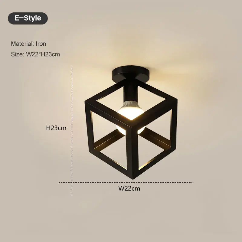 Lampe moderne minimaliste métal noir structure géométrique surface flux lumineux 249 2000