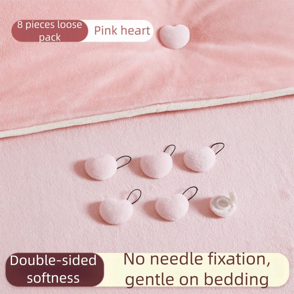 clips coton draps vert clair rose pâle forme cœur moderne pratique pièces facile