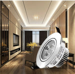 Spot LED argenté moderne grille aluminium 8.4cm 6.5 7cm