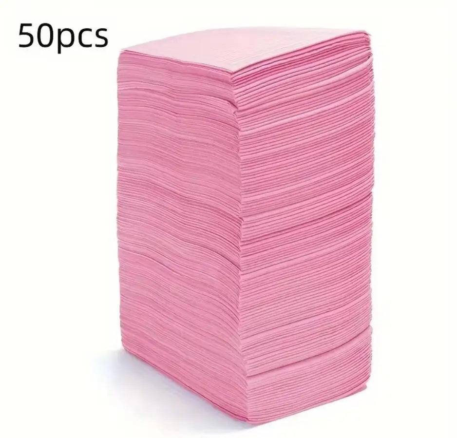serviettes jetables simples rayures horizontales violet bleu clair noir rose pack 50 pièces