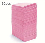serviettes jetables simples rayures horizontales violet bleu clair noir rose pack 50 pièces