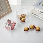 boîtes bijoux transparentes modernes boîtes rangement acrylique conteneurs stockage sans motif sacs bonbons