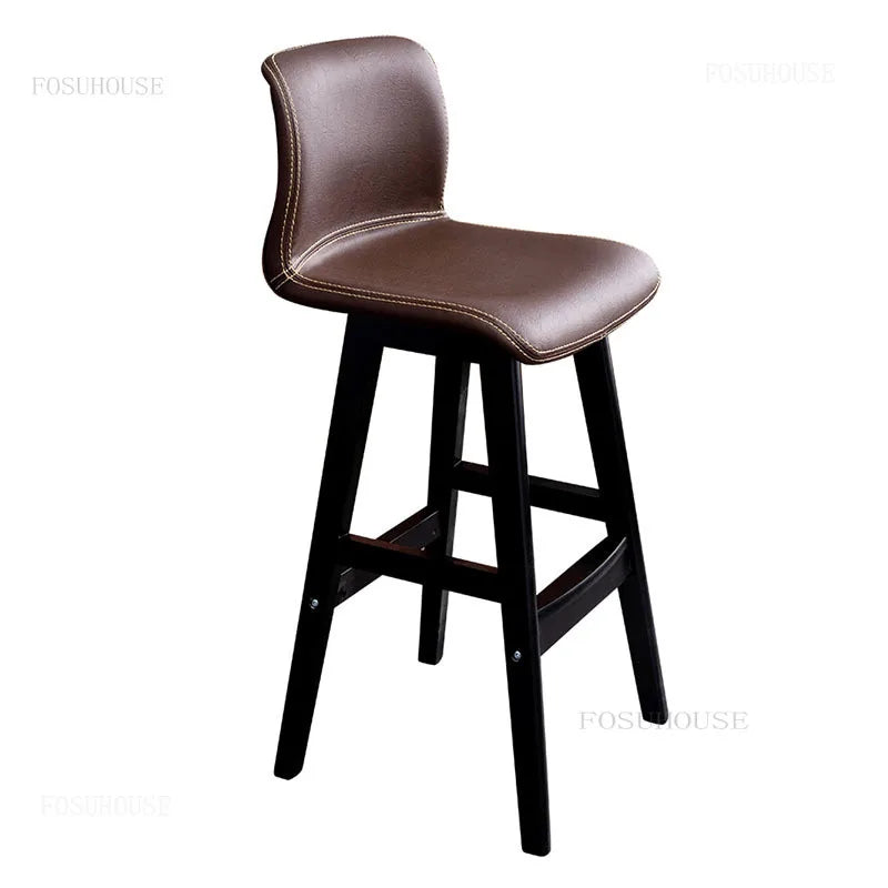 tabouret bar moderne simili cuir noir vert marron gris maison reception commercial
