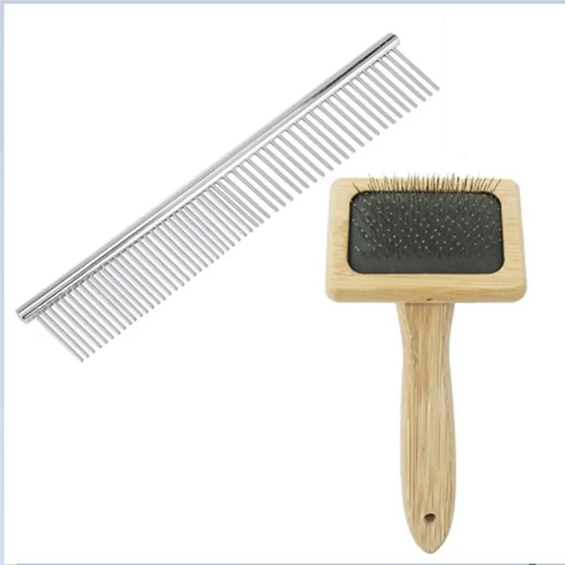 peigne dents larges brosse picots cheveux bois naturel poils noirs moderne ensemble cheveux argenté