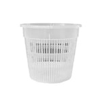 pot plante transparent moderne grille drainage plateau support lignes verticales plastique