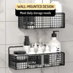 panier rangement noir moderne plastique maille régulière fixation murale étudiant chambre dormir