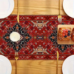 chinois bohème rouge géométrique lin table runner tissage maison festive mariage traditions ornemental