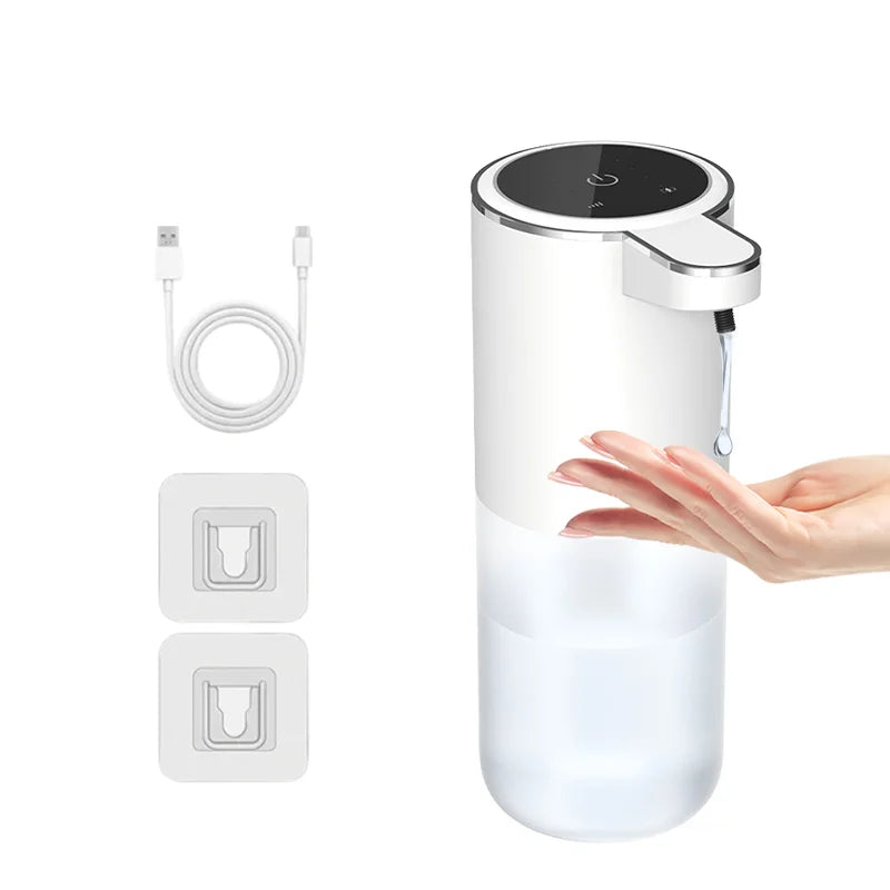 distributeur automatique savon noir blanc rechargeable tactile moderne minimaliste